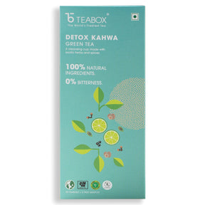 Teabox Organic Detox Khawa Green Tea  (6 Units - 150 Teabags)
