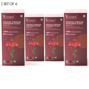 Teabox Organic Hibiscus Green Tea  (6 Units - 150 Teabags)
