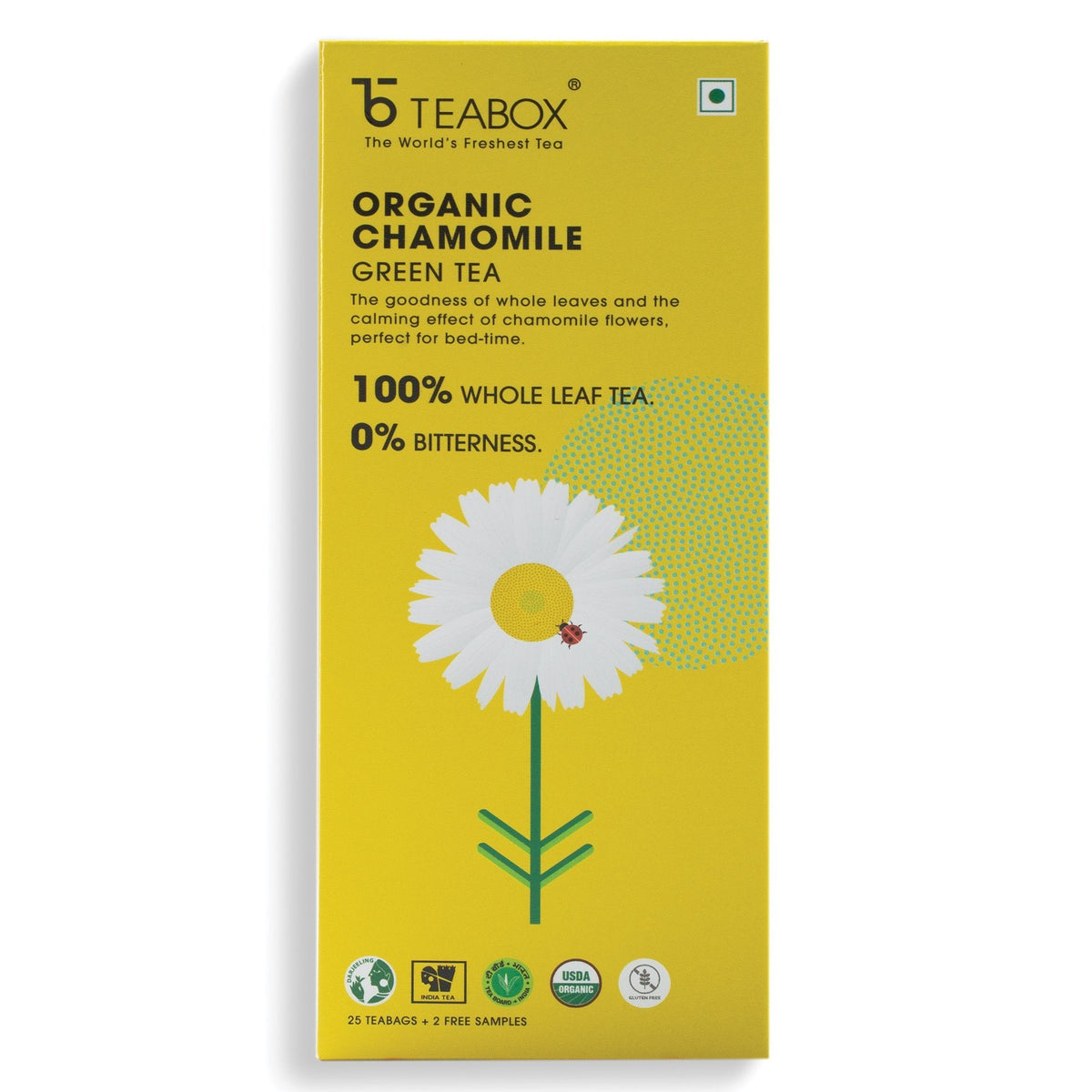 Teabox Organic Chamomile Green Tea (6 Units - 150 Teabags)
